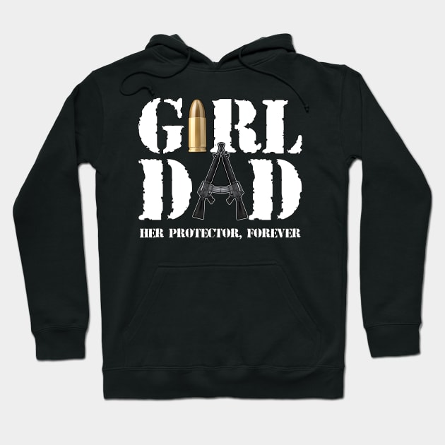 funny girl dad her protector forever quote Hoodie by masterpiecesai